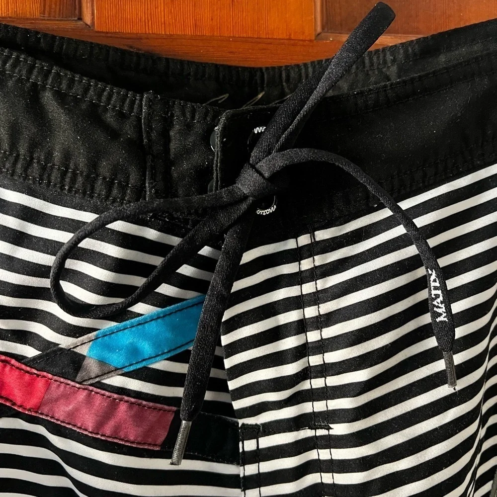 Matix Gabe Kling Signature Boardshorts Stripe Surf Skate Swim Trunks Men’s Large